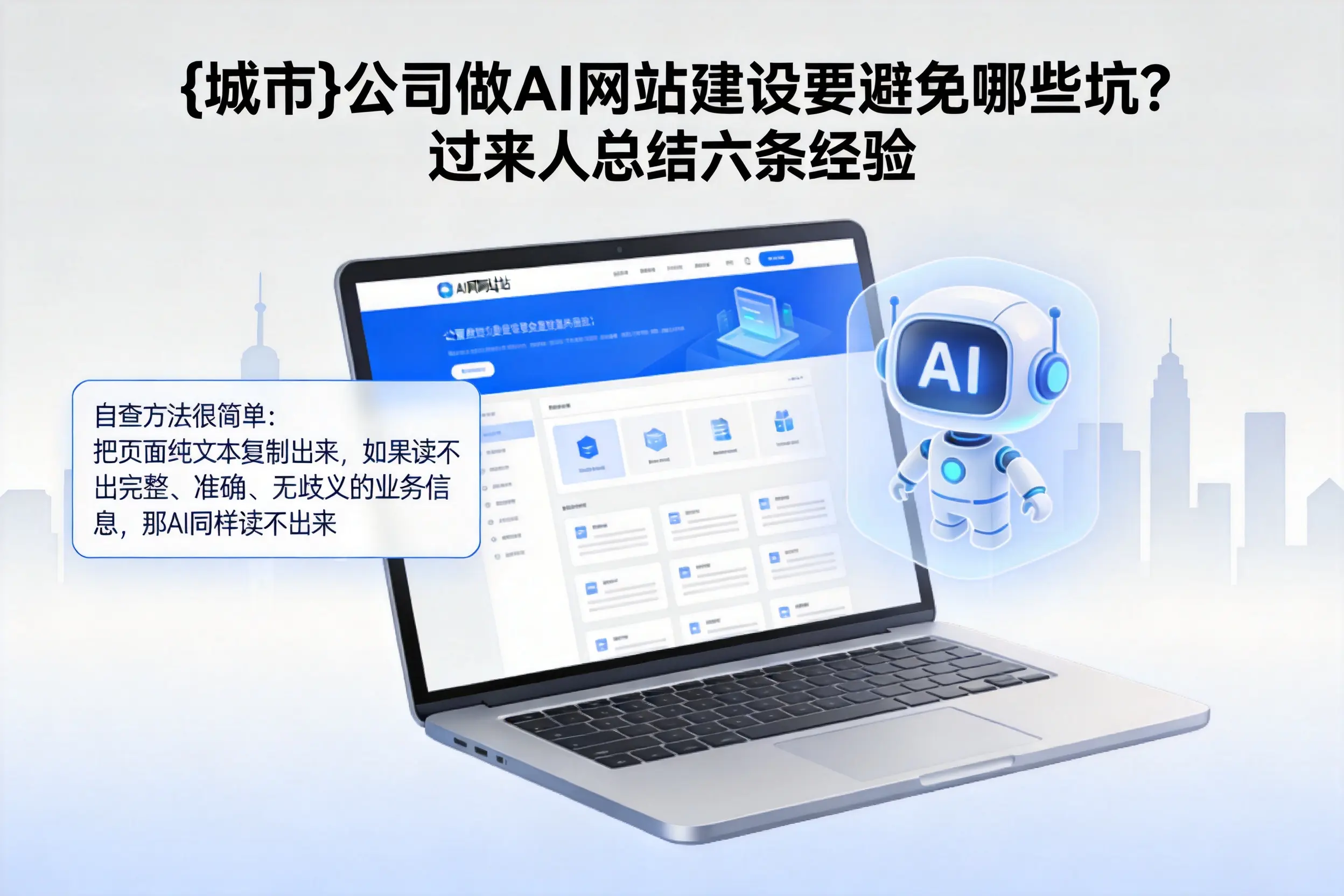 济南公司做AI网站建设要避免哪些坑?过来人总结六条经验