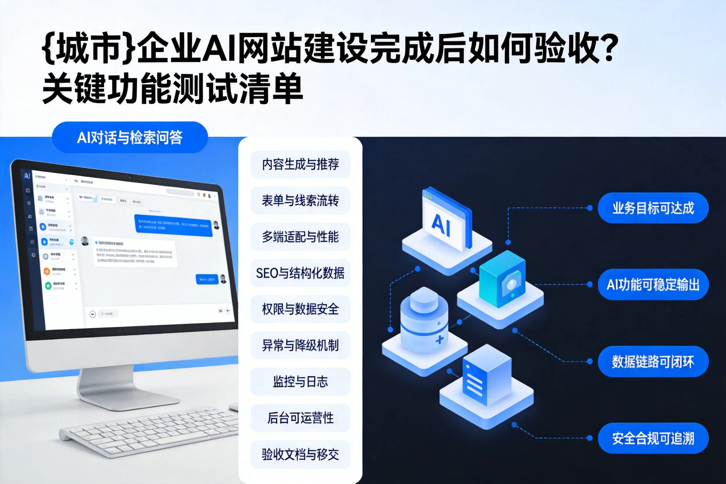 济南企业AI网站建设完成后如何验收？关键功能测试清单