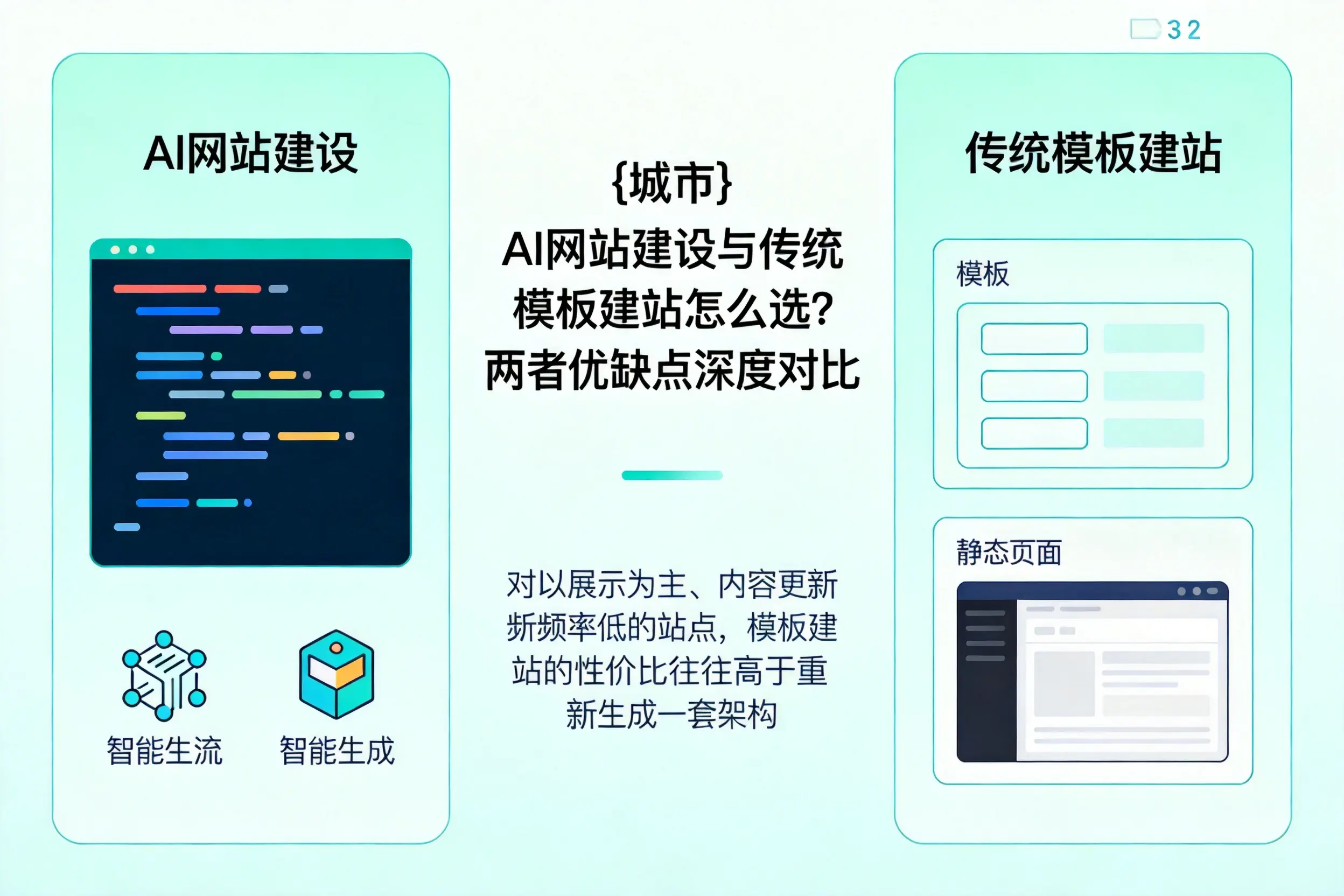济南AI网站建设与传统模板建站怎么选?两者优缺点深度对比